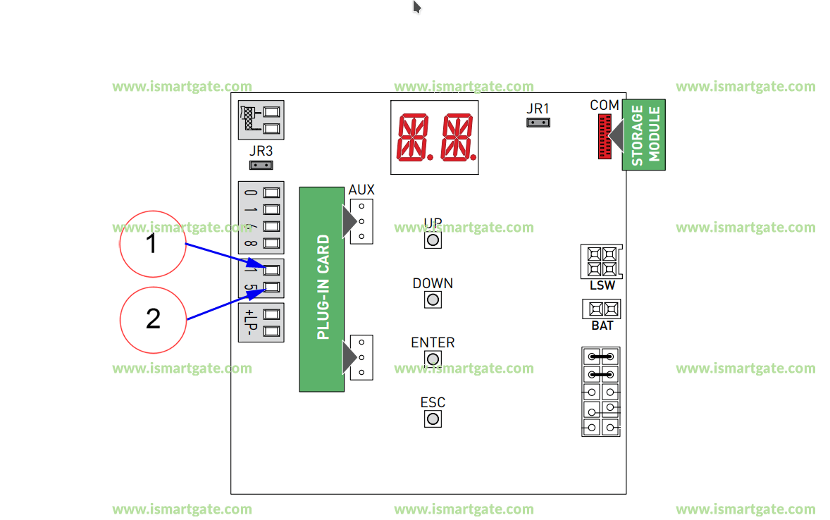 Wiring diagram for DITEC CS12E (for NEOS)